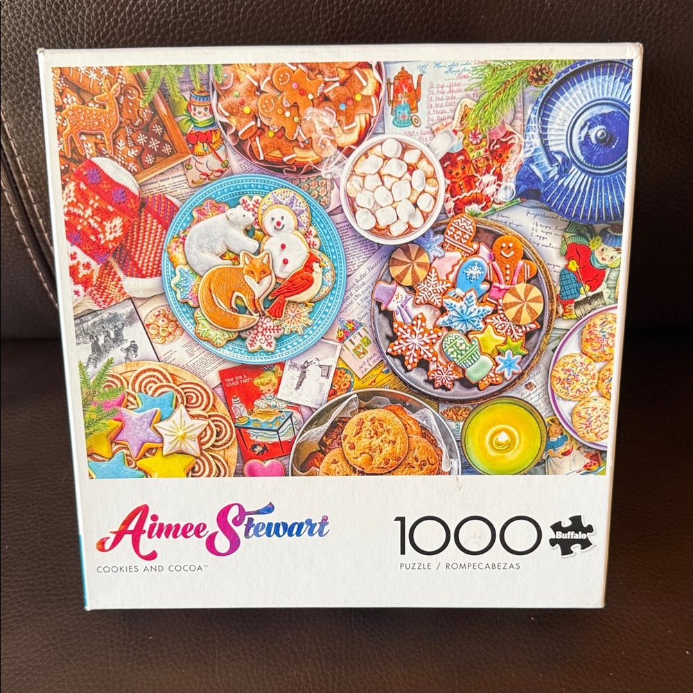 Aimee Stewart Cookies & Cocoa jigsaw puzzle. 1000 pieces with poster